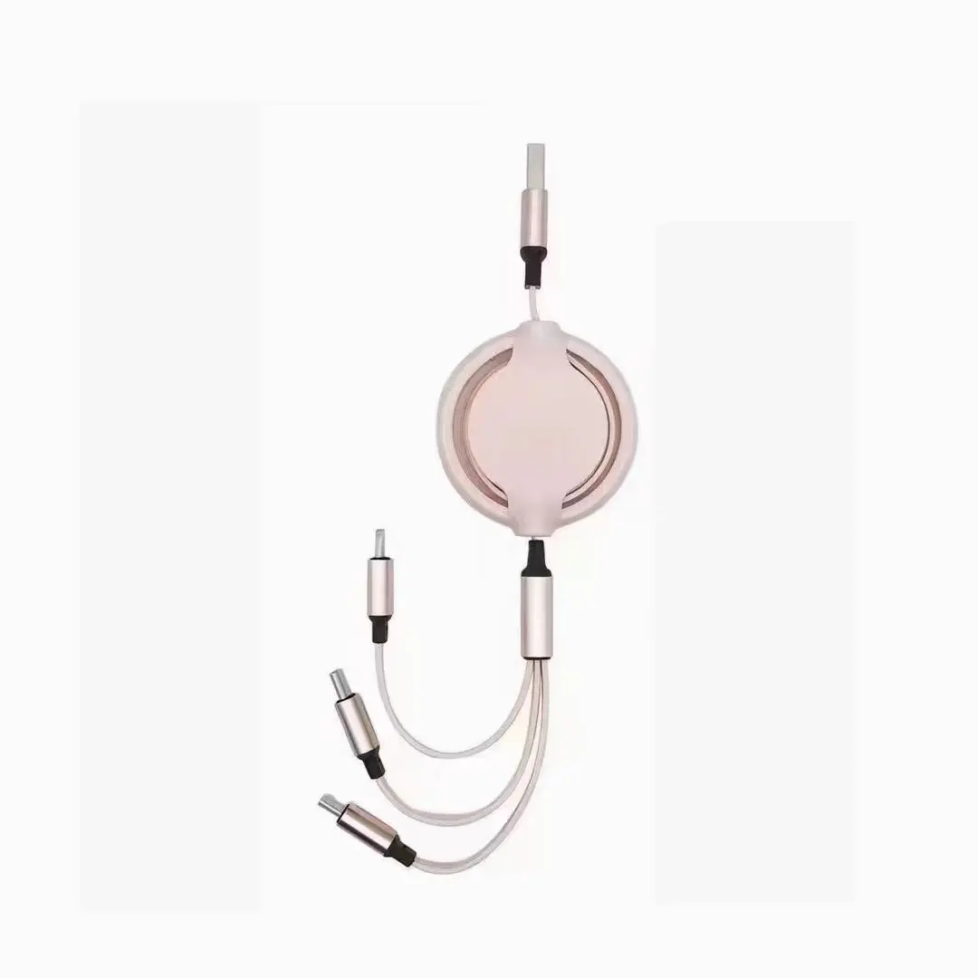 Kawaii Hellokittys 3 In 1 Charging Cable for Iphone Android Micro Usb Type-C Mobile Phone Cute Usb Data Cable