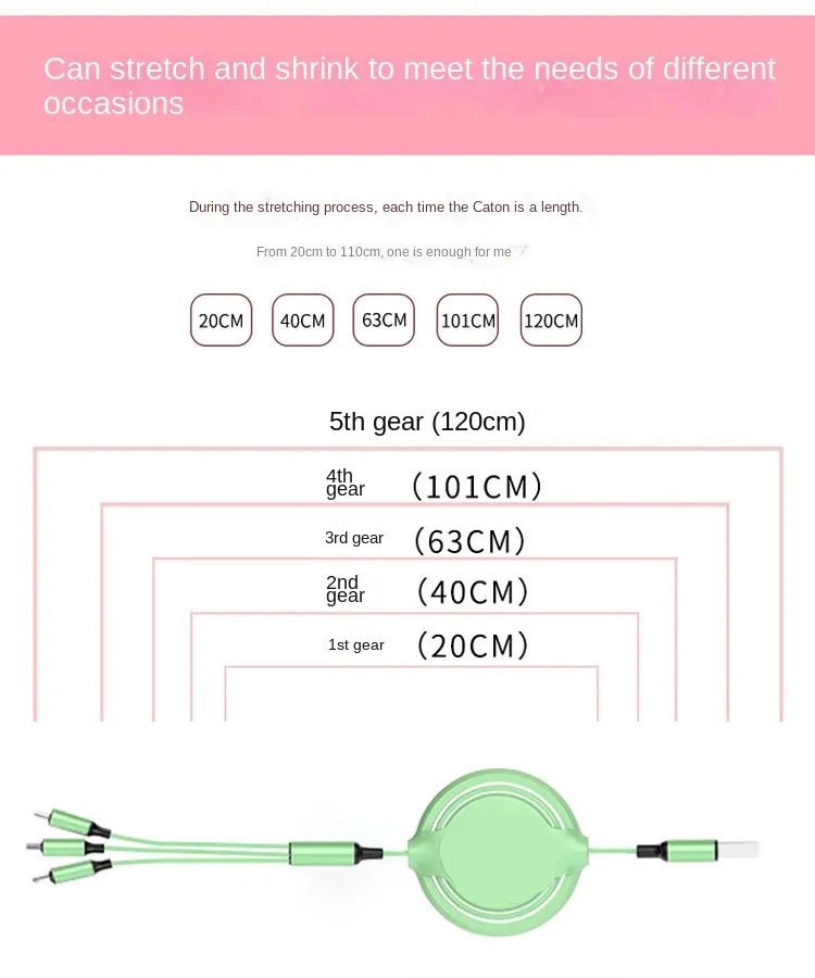 Kawaii Hellokittys 3 In 1 Charging Cable for Iphone Android Micro Usb Type-C Mobile Phone Cute Usb Data Cable
