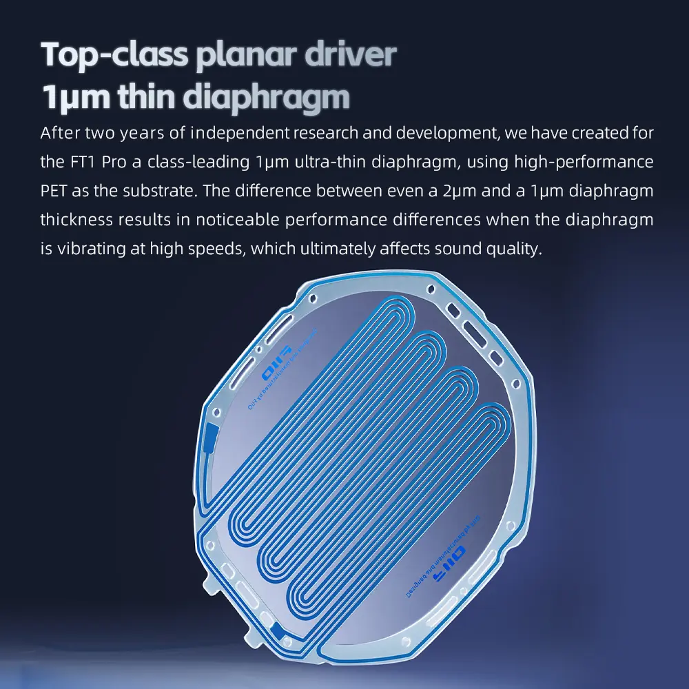 FiiO FT1 Pro Open-Back Planar Magnetic Wired Hi-Fi Headphones for Home, Studio, Recording, High Sensitivity