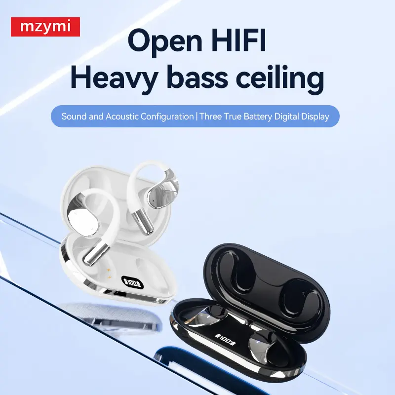 mzymi Wireless Bluetooth 5.4 Earphones Q39 Noise Canceling TWS Sports Headphones OEM Over Ear Earbuds Gamer Headset For XIAOMI