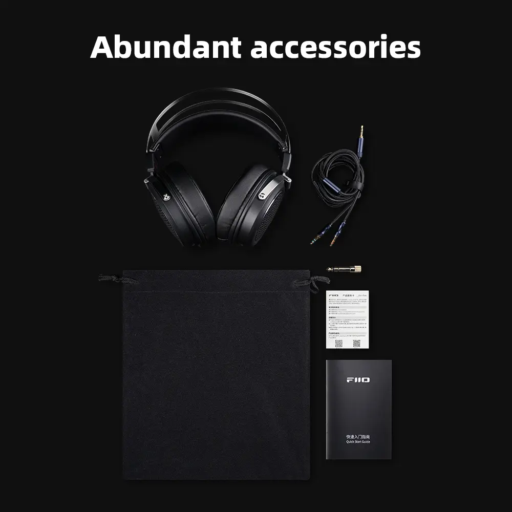 FiiO JT1 3.5mm Studio Headphones for Recording Gaming with Microphone, 50mm Diaphragms driver,HiFi Sound