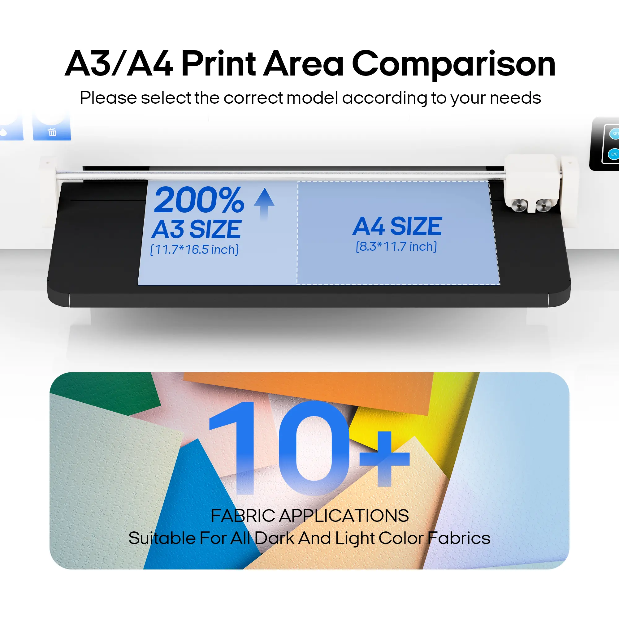 US Stock No Tax Punehod DTF Printer With Oven A3+ A4 L1800 L800 Direct To Film Printing Machine With curing oven T-Shirt Textile