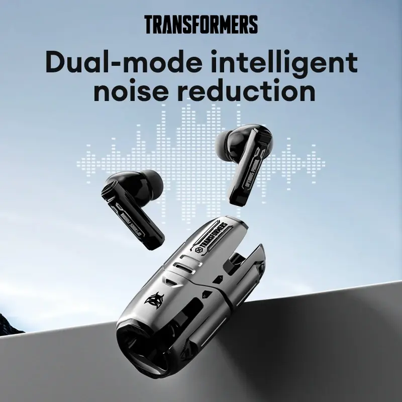 TRANSFORMERS TF-T01 PRO Cool Mecha Wireless Earphones Low Latency Headphones Gaming Music Dual Mode  Earbuds