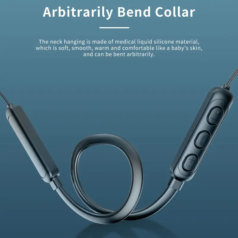 Hanging Neck Headset Sweatproof Bluetooth Earphones In Ear Wireless Sports Headphone HiFi Stereo Neckband Earbuds For Smartphone