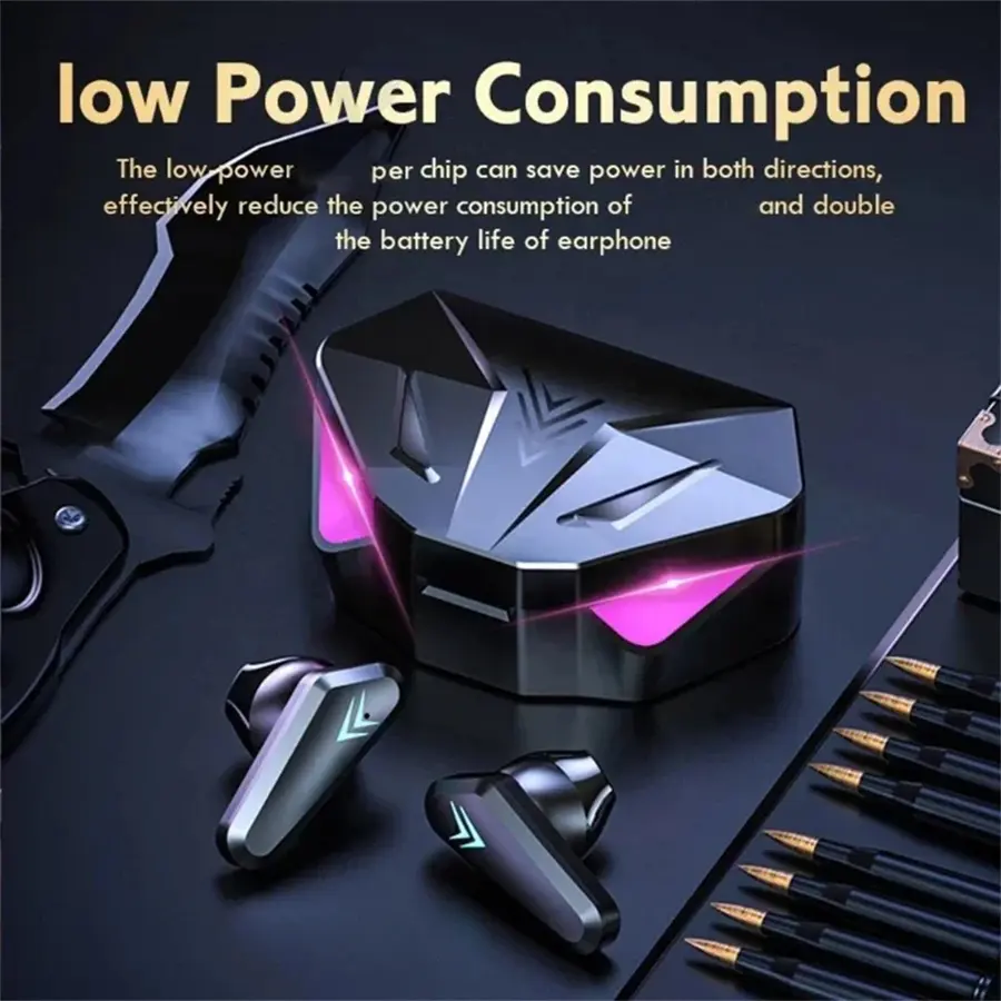 NEW AIR X15 Earphones Bluetooth Wireless Gamer Headphones Sport Low Latency Earbuds fone Gamer Headset Gamer With Mic Handfree
