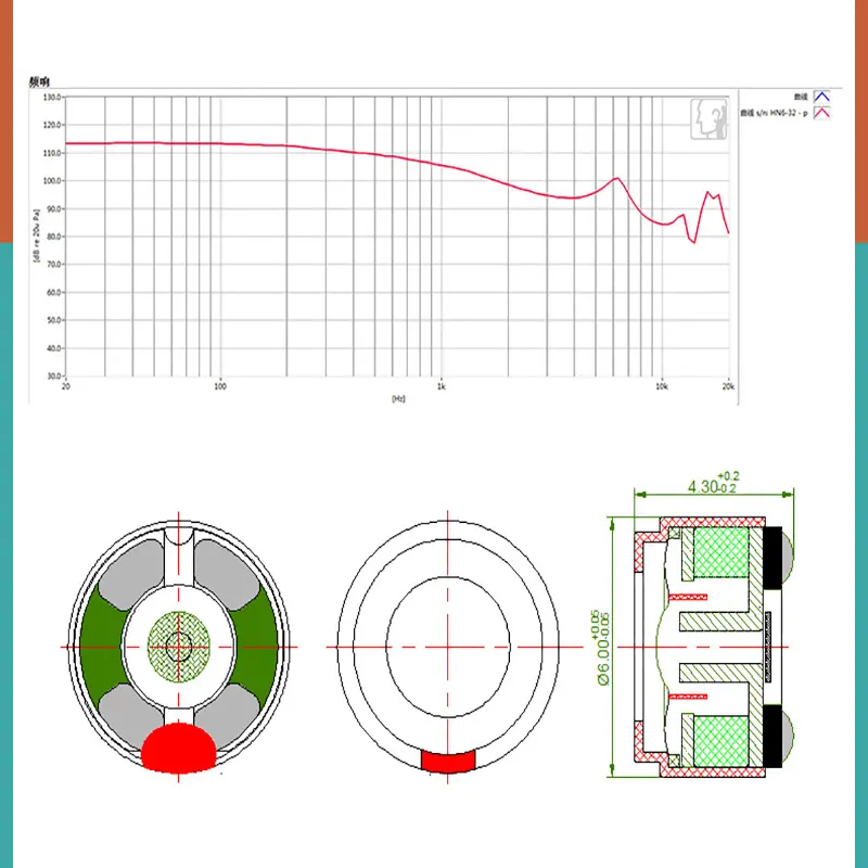 Full Frequency Range 6mm 16ohm 105dB CNTS Diaphragm High Quality Low Distortion Deep Bass Dynamic Driver Headphone Speaker Unit