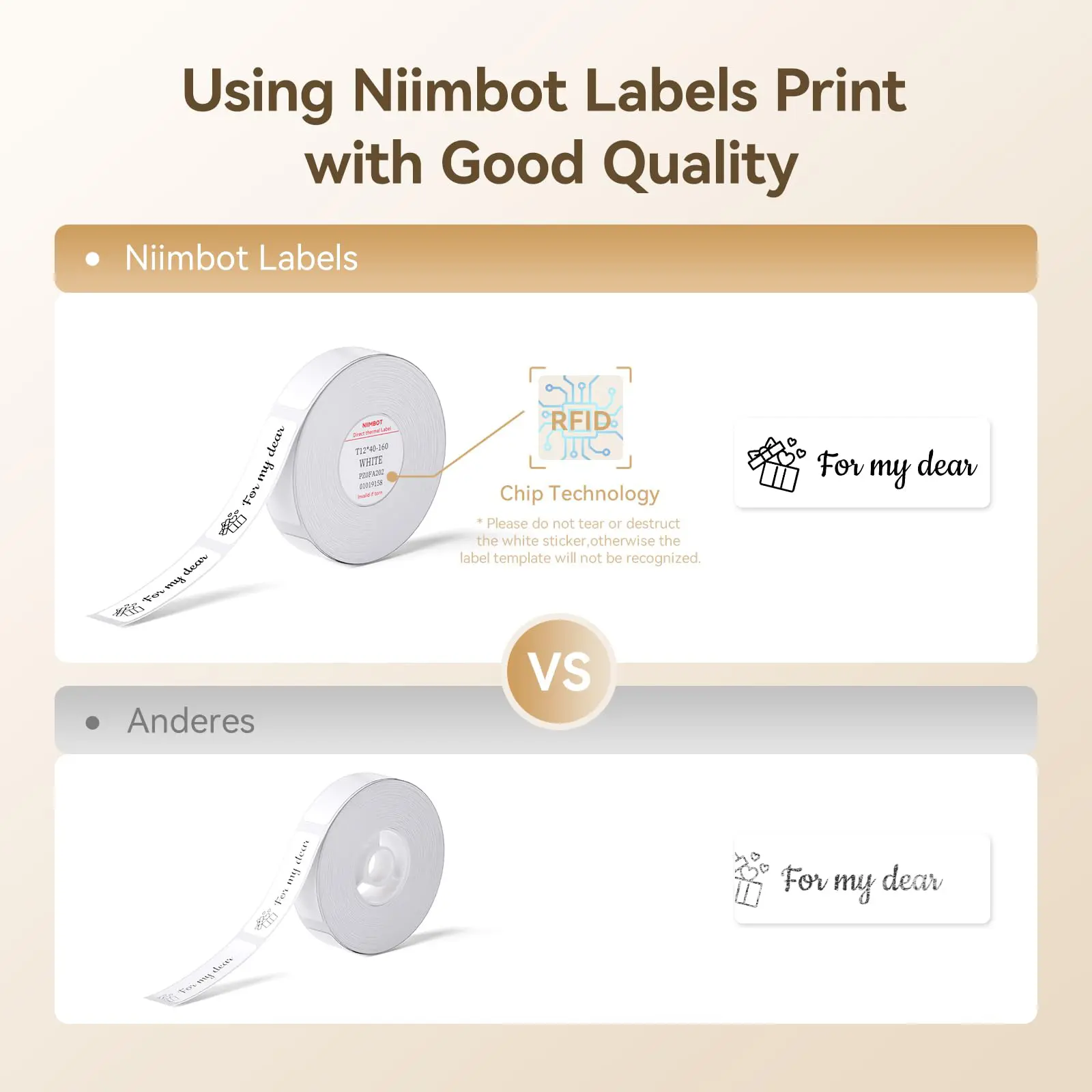 Niimbot D110 Label Maker Tape White Compatible For D11 D101 Label Printer Paper Waterproof Anti-Oil Scratch-Resistant Sticker
