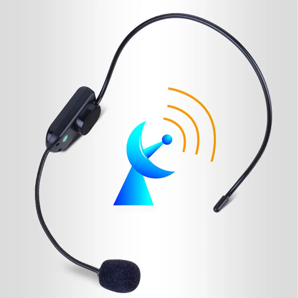 Radio FM Wireless Headset Microphone Handsfree Megaphone Mic for Loudspeaker for Amplifier Voice Speaker Teaching Tour Guide
