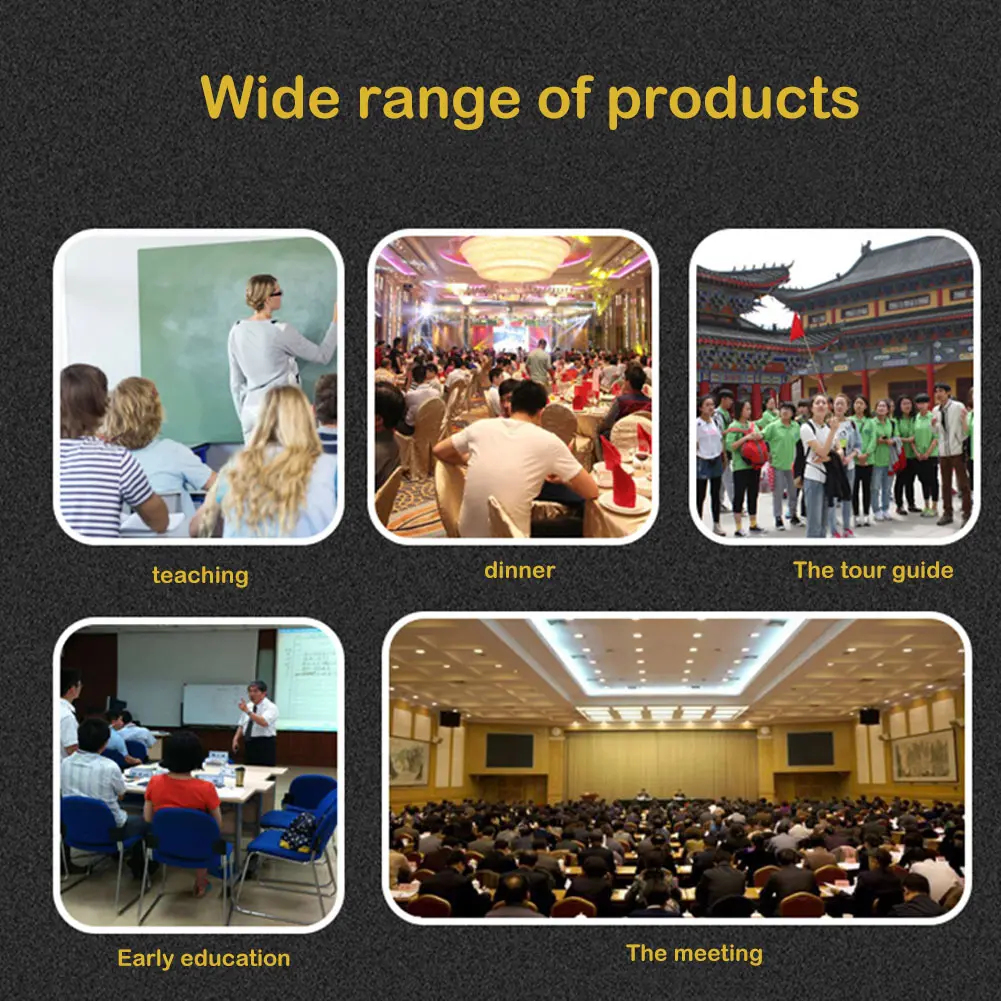 Radio FM Wireless Headset Microphone Handsfree Megaphone Mic for Loudspeaker for Amplifier Voice Speaker Teaching Tour Guide