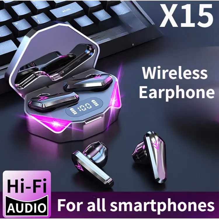 2025 NEW TWS Earphones Bluetooth Wireless Gamer Headphones 65ms Low Latency Earbuds fone Gamer Headset Gamer With Mic Handfree