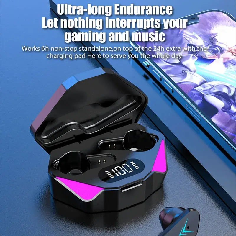 2025 NEW TWS Earphones Bluetooth Wireless Gamer Headphones 65ms Low Latency Earbuds fone Gamer Headset Gamer With Mic Handfree