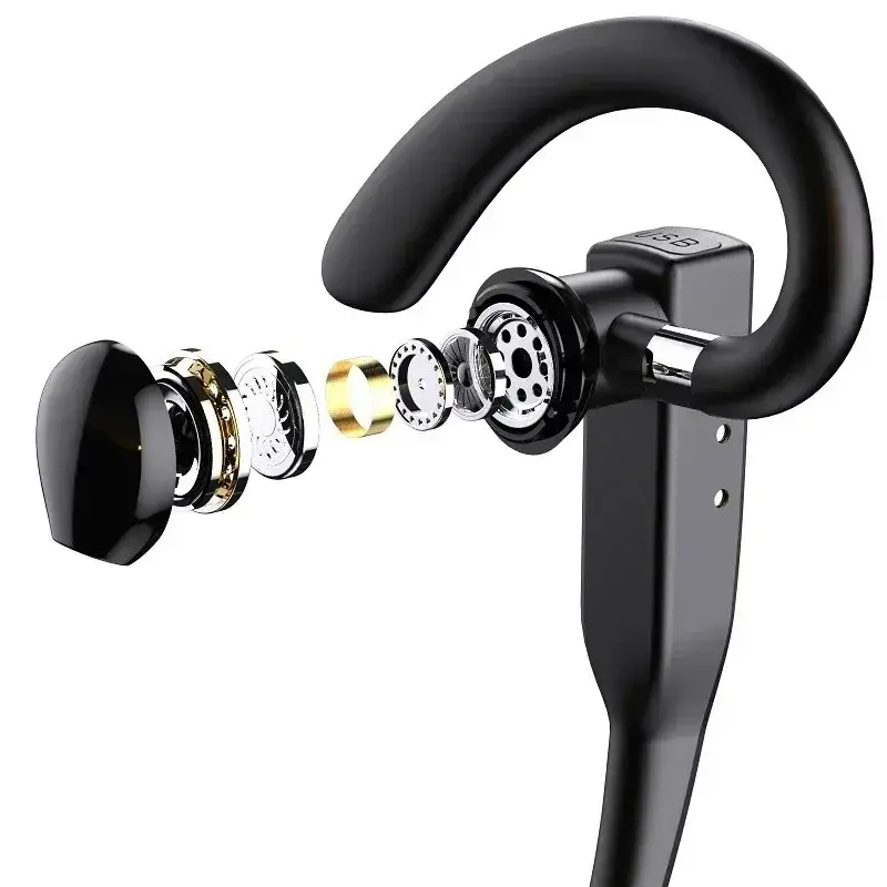 YYK525 Rotatable Earhooks Earphone Wireless BT Microphone Stereo Headphones Sports Headset Business Earphone