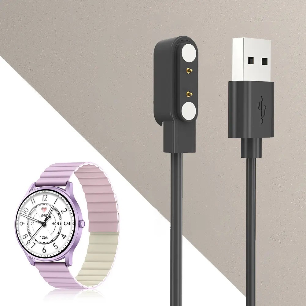USB Magnetic Wrist Watch Charging Cable Replacement Smart Watch Charger Cord Accessories for Kieslect Kr Pro/Kr/Lora 2/Lora