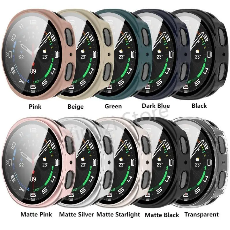 PC+Tempered Glass Case for Samsung Galaxy Watch8 8 Classic Protector for Samsung Galaxy Watch 8 44mm 40mm Cover Shell Accessorie