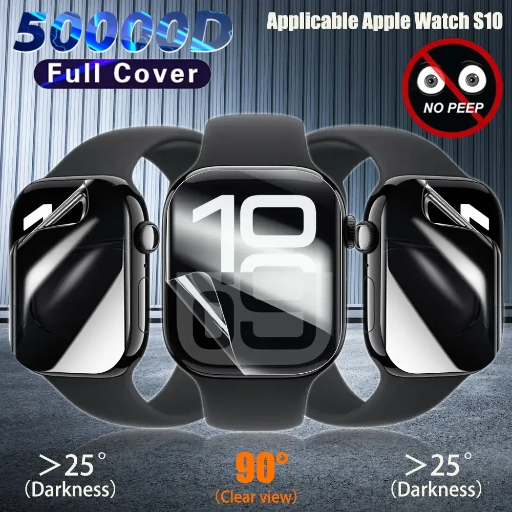 1-5Pcs Anti-Spy Hydrogel Flim Screen Protector for Apple Watch Series 10 42mm 46mm Privacy Protective Film for IWatch Series 10