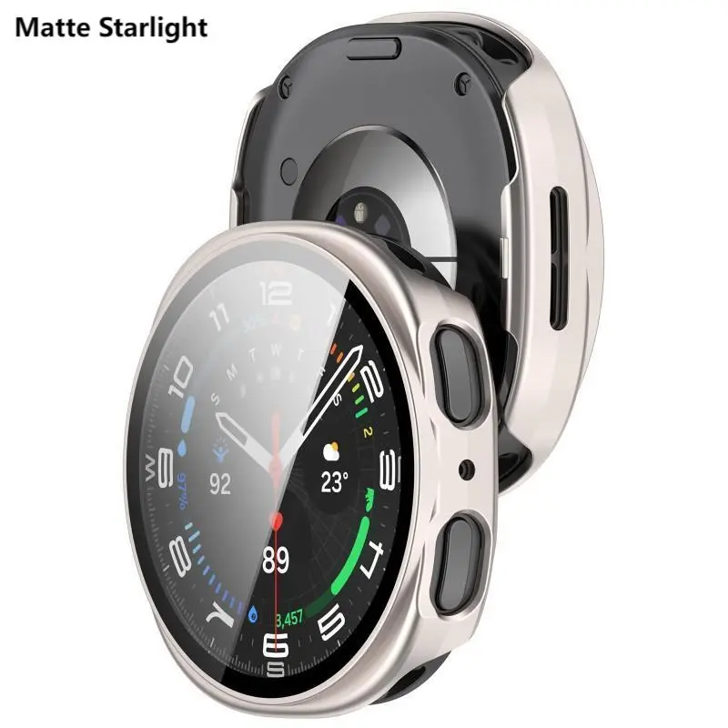 PC+Tempered Glass Case for Samsung Galaxy Watch8 8 Classic Protector for Samsung Galaxy Watch 8 44mm 40mm Cover Shell Accessorie