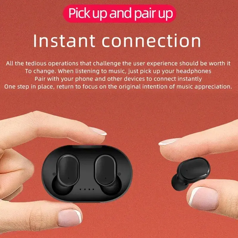 A6S TWS Wireless Bluetooth Headphone 5.0 Earphones Sport Earbuds Headset With Mic For IPhone Samsung Huawei For Cell Smartphones