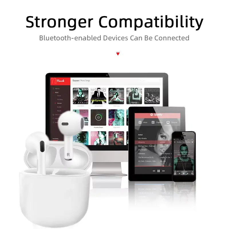2025 Air Pro 4 TWS Wireless Bluetooth Earphones Headphones Mini Earphone Sports Headset For Xiaomi Android iPhone Earbuds