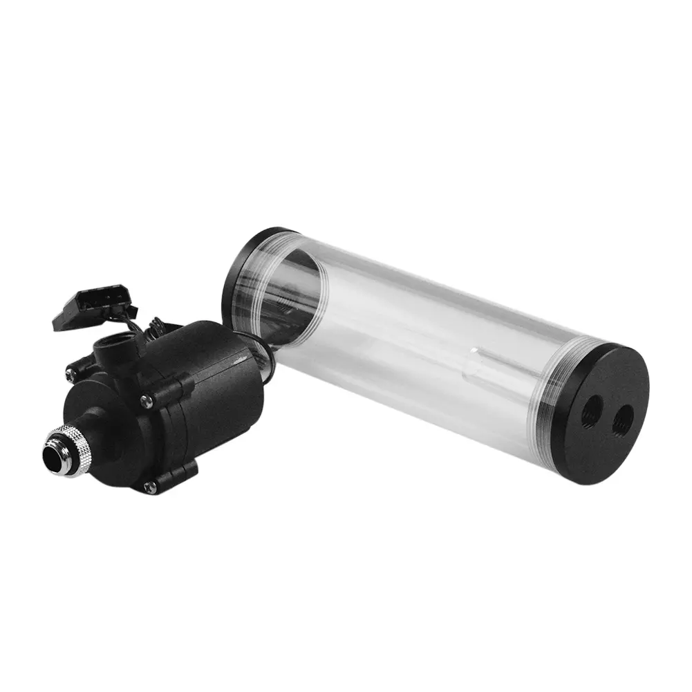 G1/4" Thread XHC8+160mm Cylinder Computer Water Tank 12V 19W PC Water Cooling SC600 Pump Radiator Waterblock Holder Kit For CPU