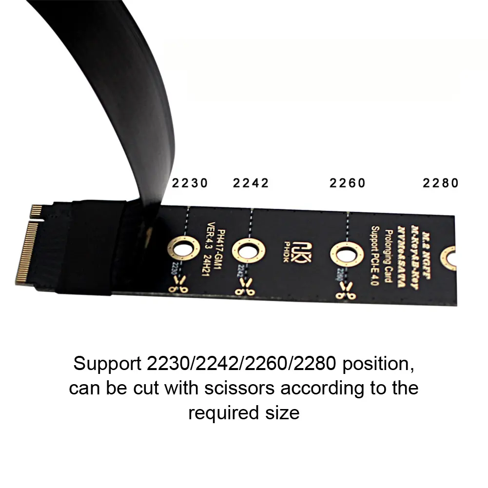 M.2 NVMe To Oculink Female Adapter Cable Laptop Graphics Card Extension Cable for Stable Transmission in Gaming PC