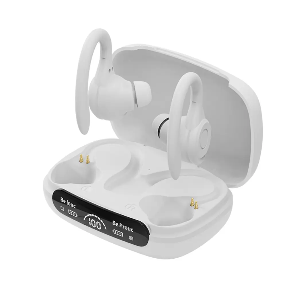 TWS Earphones Ear Hook Waterproof HiFi Stereo Headphones Bluetooth-Compatible5.3 Noise Reduction Comfortable for Sports Running