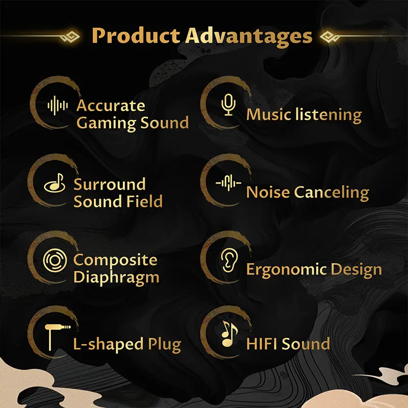 KBEAR MONKIE K01 wukong HIFI Sound in ear Earphones Wired  Immersive Gaming Earbuds