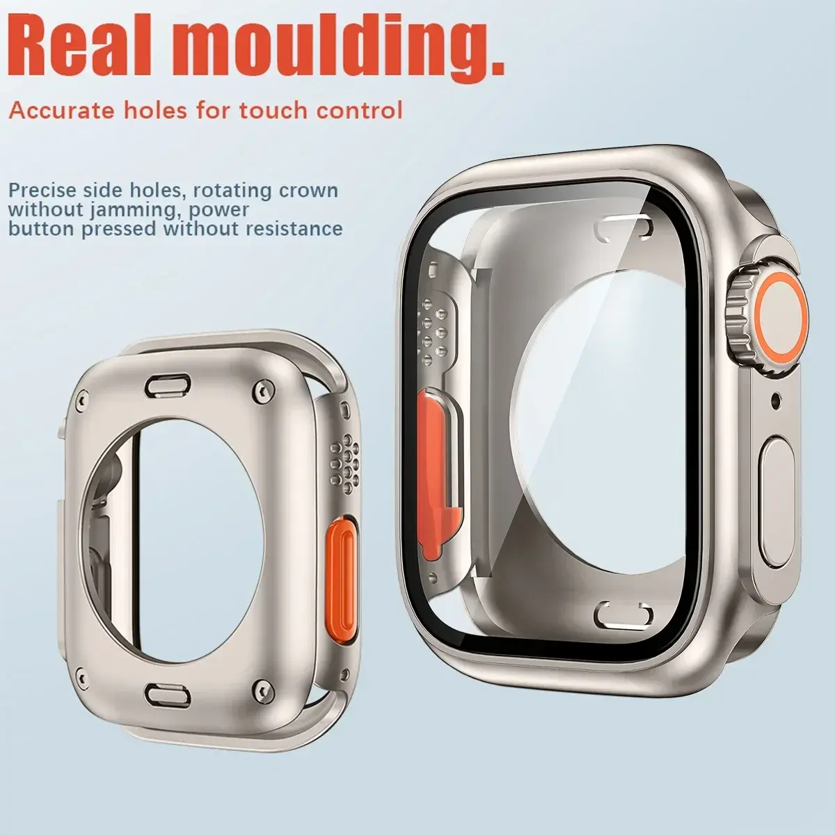 Screen Protector Cover for Apple Watch 46mm 45 44 40 41 42mm Hard PC Front Rear Bumper Case iwatch 10 987 SE 654 Change To Ultra