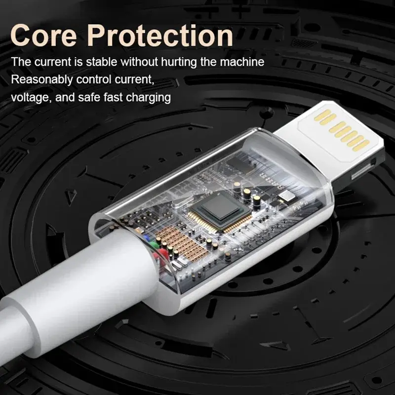 Original 40W PD USB C Fast Charger Cable For Apple iPhone 16 15 14 13 12 11 Pro Max X XR 8 7 Plus iPad USB Type C Data Sync Line