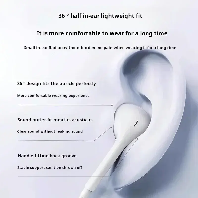 For Xiaomi Headphones Xiaomi Mi 14 13 12 11 in-ear Earphones Redmi Note 10 9 8 7 Type C 3.5mm Wired Headset Phone Accessories