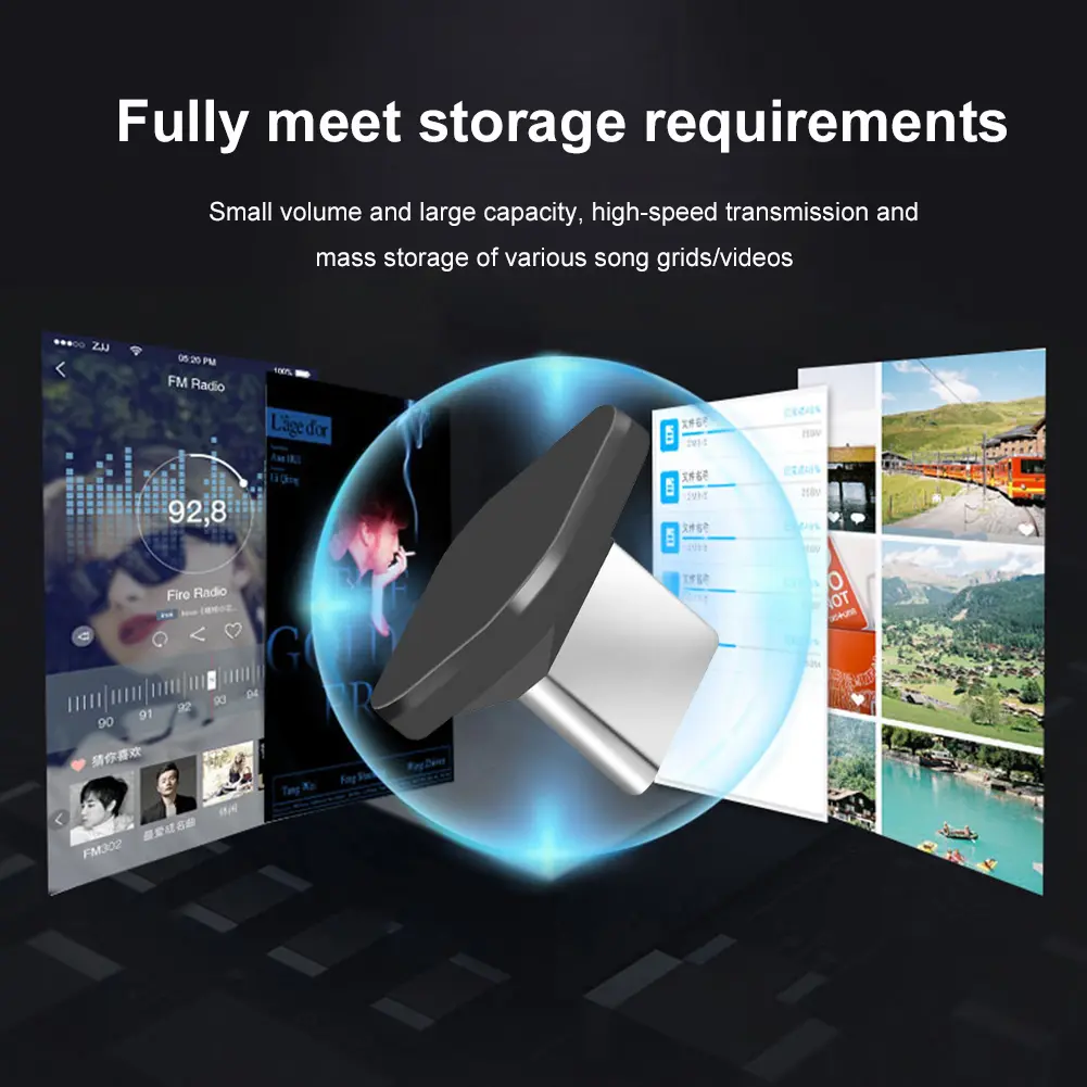 16GB/32GB/64GB Mini USB Flash Drive Portable Mini Short Car U Disk Pendrive Stable Fast Transmission Plug and Play for Computer