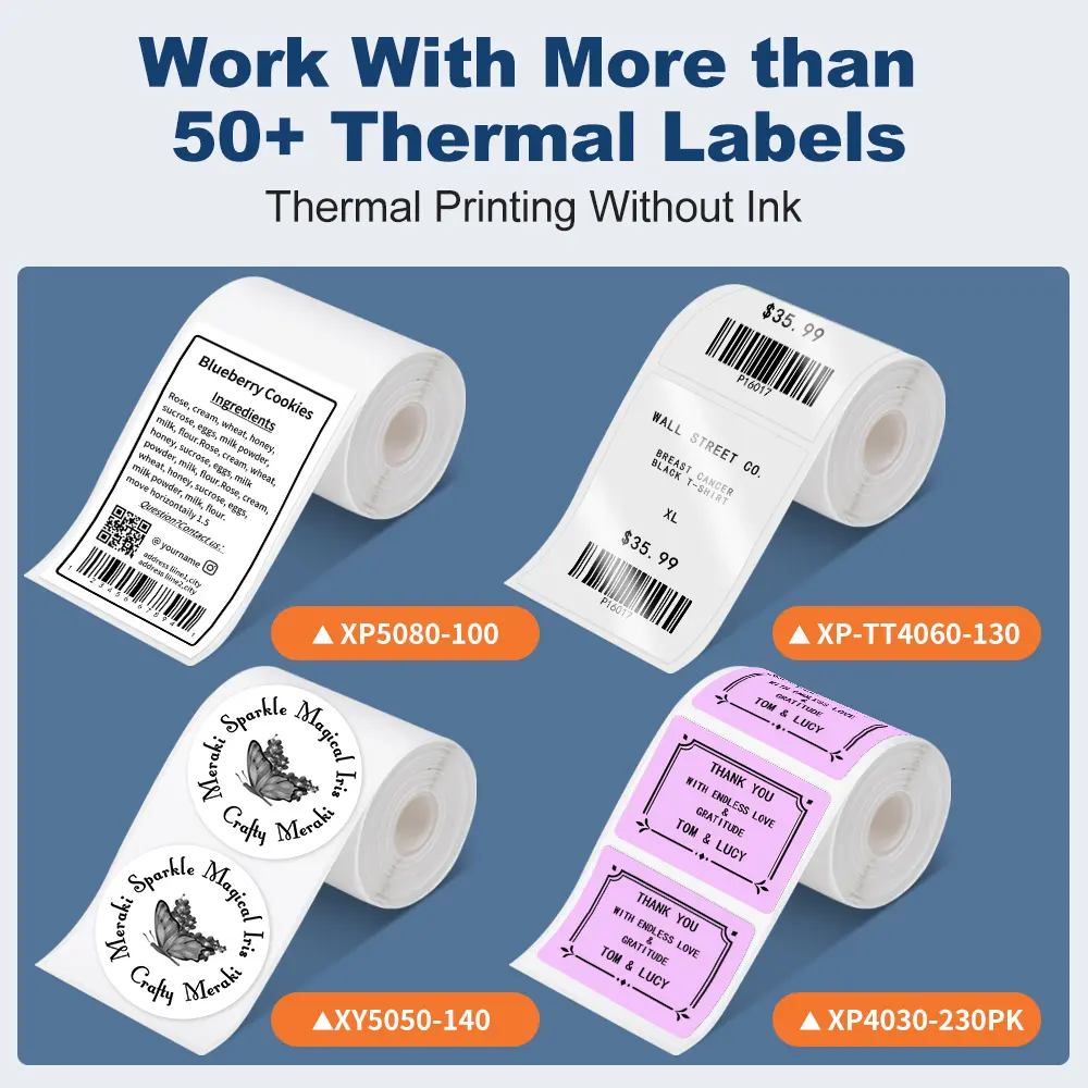 Phomemo M110 Thermal Wireless Label Printer Portable Bluetooth Sticker Mini Printer Barcode Label Maker Price Tag Printers DIY