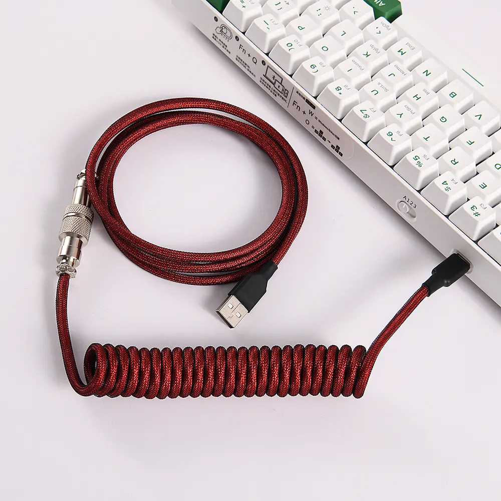 LANO Keyboard Cable GX12 USB2.0 Aviation Connector Wires For Pc Data Cable Type C Computer Hardware Interface Accessories