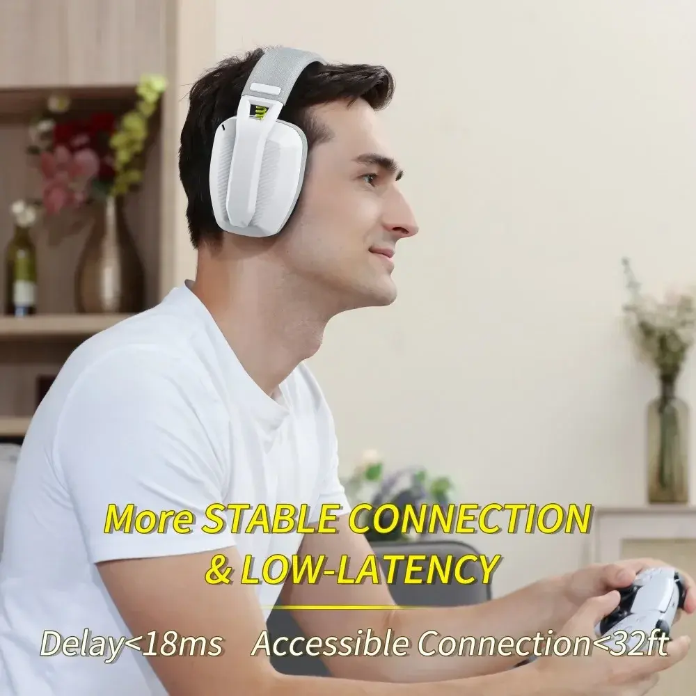 BINNUNE BW06 2.4GHz Bluetooth Gaming Headset with Mic for PS5 PS4 PC Mac Playstation Wireless Gaming headphone with Microphone