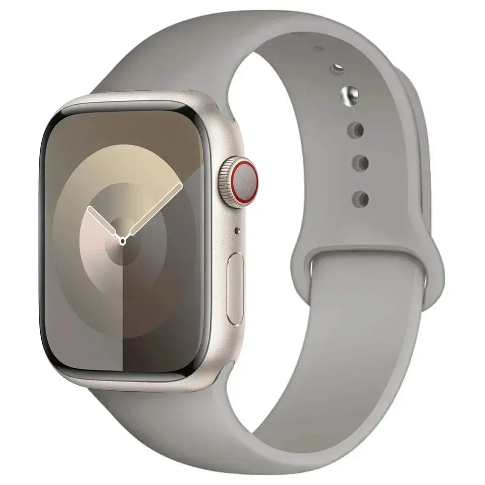 Silicone Strap for Apple Watch Band Ultra 2 49mm 45mm 44mm 41mm 40mm 38mm Correa Bracelet IWatch Series 9 8 7 5 4 3 8 6 SE 44mm