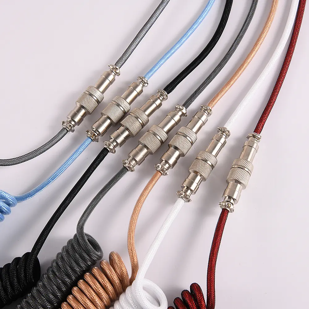 LANO Keyboard Cable GX12 USB2.0 Aviation Connector Wires For Pc Data Cable Type C Computer Hardware Interface Accessories