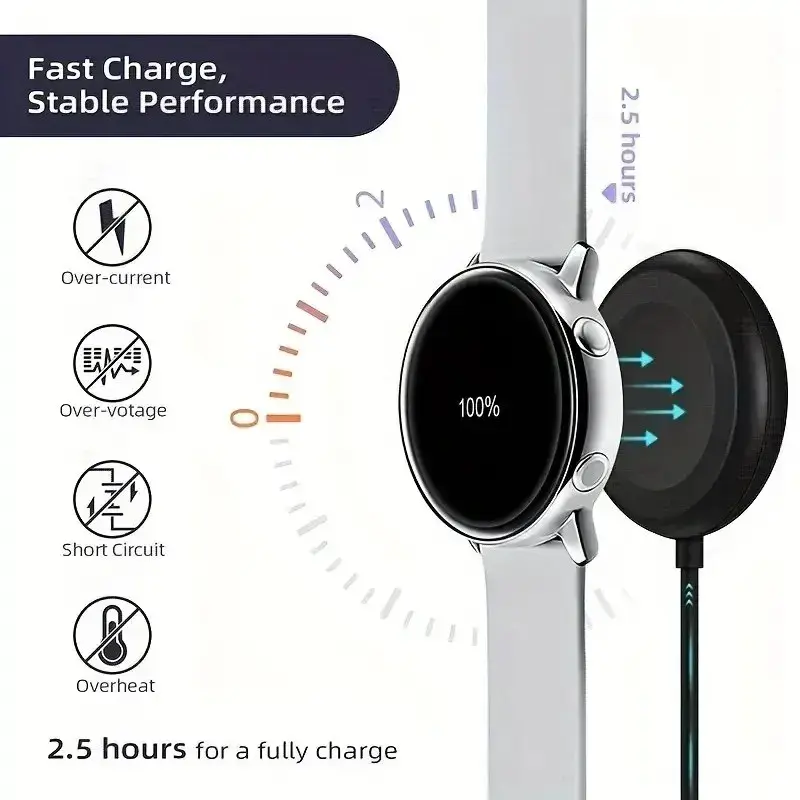 Watch Wireless Charger For Samsung Galaxy Watch 3 4 5 6 7 8 Pro Active 2 Portable USB Type C PD Cable Fast Charging Dock Station