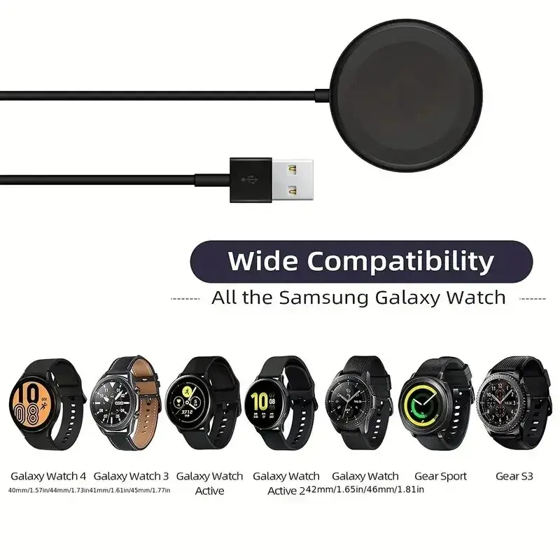 Watch Wireless Charger For Samsung Galaxy Watch 3 4 5 6 7 8 Pro Active 2 Portable USB Type C PD Cable Fast Charging Dock Station
