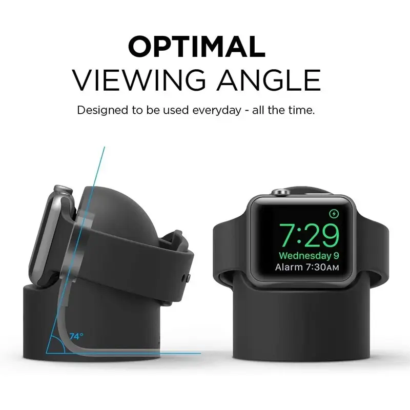 Charger Stand For Apple Watch Series 9 8 7 6 SE 5 3 Ultra 1 2 Charger Dock Station Silicone Bracket Iwatch Charging Cable Holder