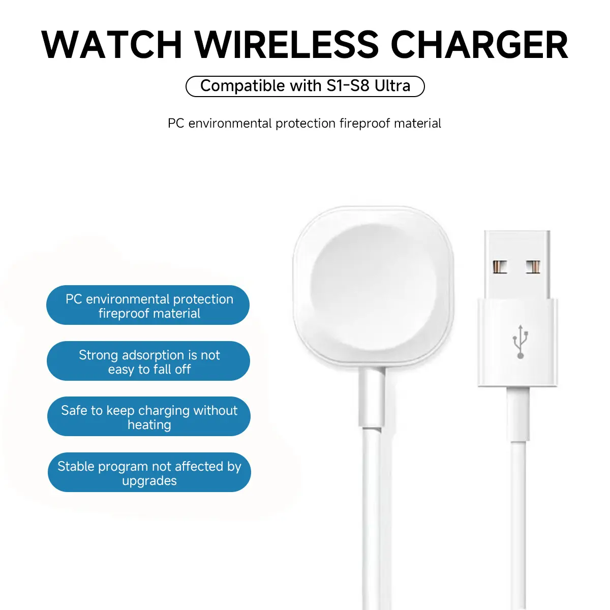 Magnetic Charger For IWatch Charging Cable Portable Magnetic Wireless Charging For IWatch Series Ultra10/9/8/7/6/SE/SE2/5/4/3/2