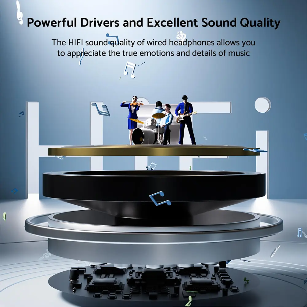 Headphones HiFi Surround Sound In-ear For Samsung USB Type C 3.5mm With wire control Wired Earplugs For Galaxy S24 S23 S22 Ultra