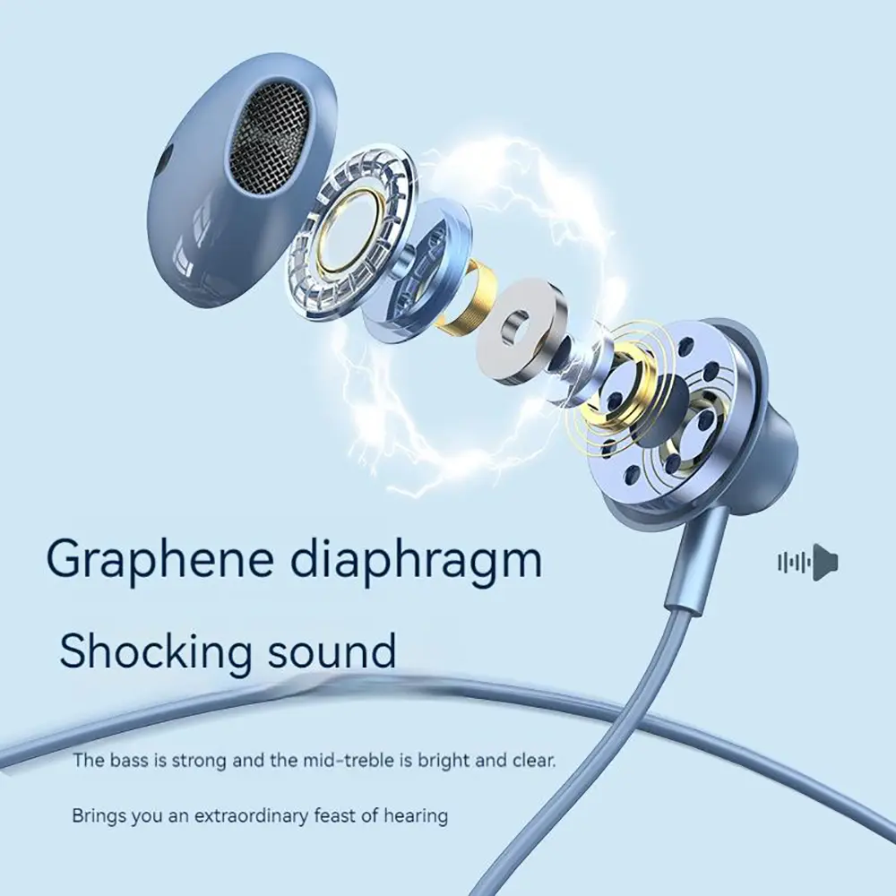 Headphones HiFi Surround Sound In-ear For Samsung USB Type C 3.5mm With wire control Wired Earplugs For Galaxy S24 S23 S22 Ultra