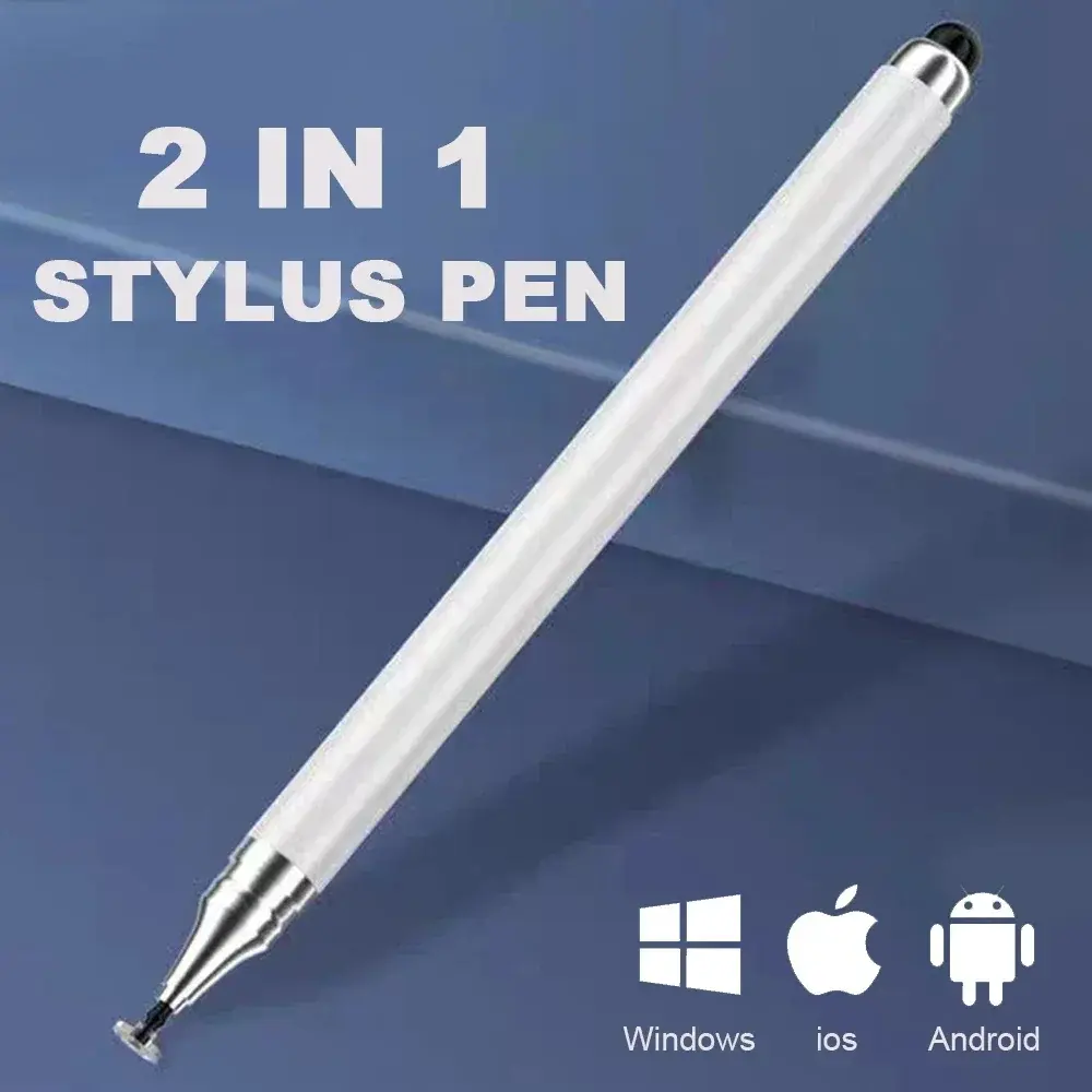 Universal Tablet Stylus Pen 2 in 1 Double Headed High Sensitivity Replaceable Nib Drawing Smart Phone Touch Stylus