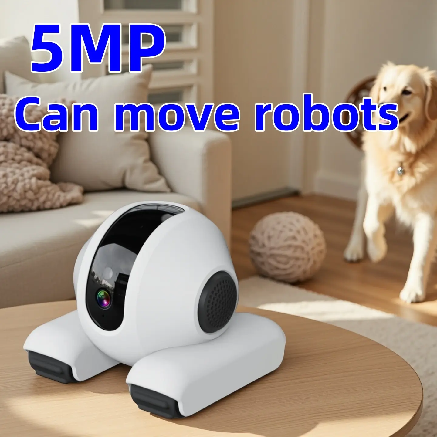 Real Time 1080P WiFi Pet Camera With Treaded Wheel Remote Monitoring For Home