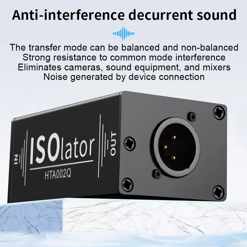 1Pcs Audio Cable Isolator Noise Ground Loop Audio Isolator XLR Eliminates, Female To Male Eliminate Common Ground Interference
