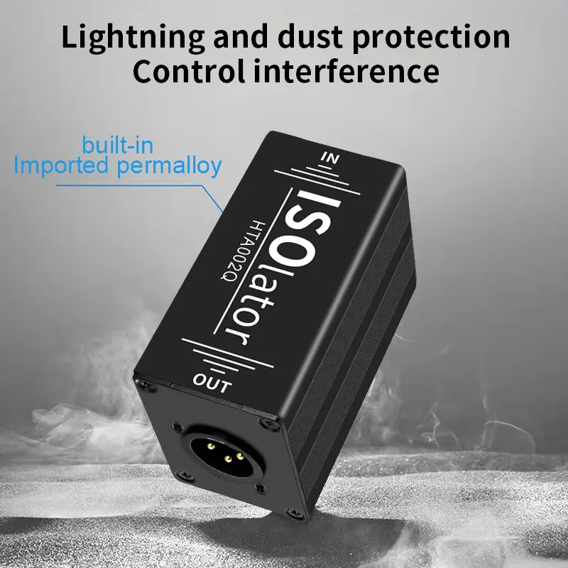 1Pcs Audio Cable Isolator Noise Ground Loop Audio Isolator XLR Eliminates, Female To Male Eliminate Common Ground Interference