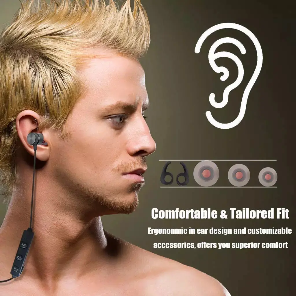 XT6 Wireless Bluetooth Earphones Magnetic Wireless Headphones Sport Neckband Neck-hanging Earbuds Fone Blutooth Headset with Mic