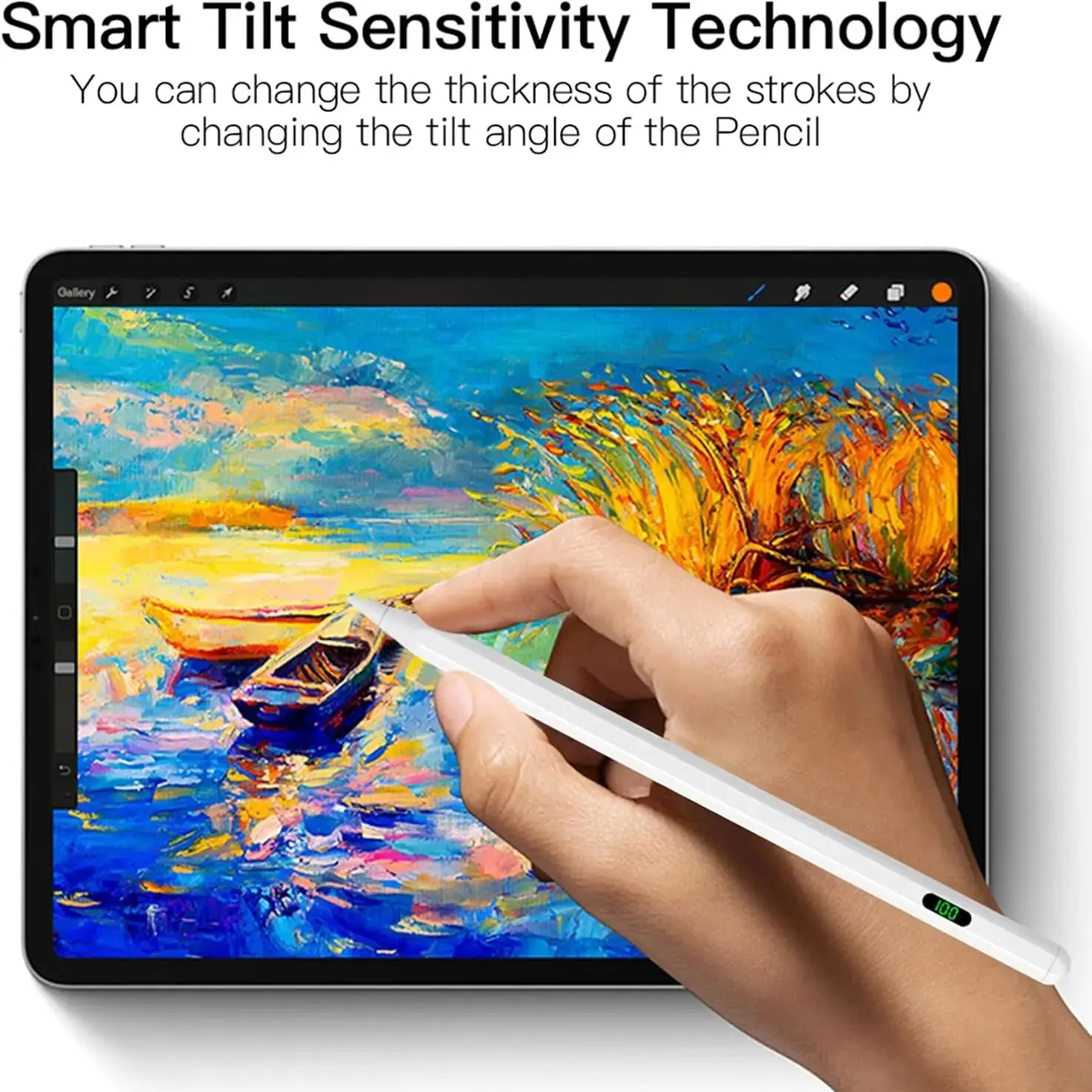 Universal Stylus Pen With LED Digital Power Display For iPad Samsung Huawei Xiaomi Tablet Pen For Android IOS Windows Touch Pen