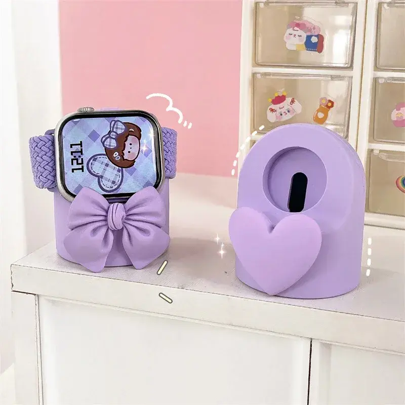 Cute Creative Watch Charger Stand For Apple Watch series 10 9 8 ultra 7 6 5 4 Samsung Xiaomi Huawei Iwatch Charging Stand