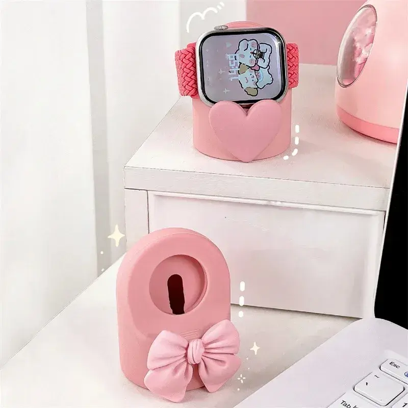 Cute Creative Watch Charger Stand For Apple Watch series 10 9 8 ultra 7 6 5 4 Samsung Xiaomi Huawei Iwatch Charging Stand