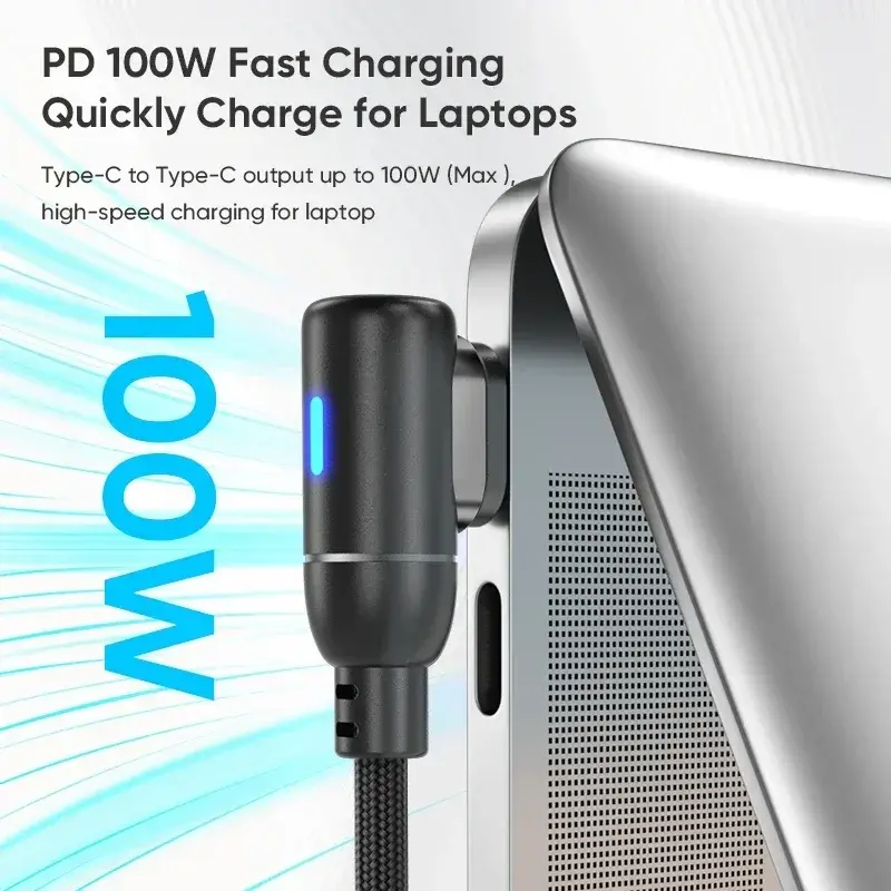 PD 100W 540° Magnetic Cable USB Typc-C to Type c  27W Lightning micro Cable Fast Charging For MacBook iphone 15 Samsung S23 S22
